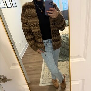 RARE Lauren Ralph Lauren Hand-Knit Wool + Llama Cardigan — Women’s Petite Small